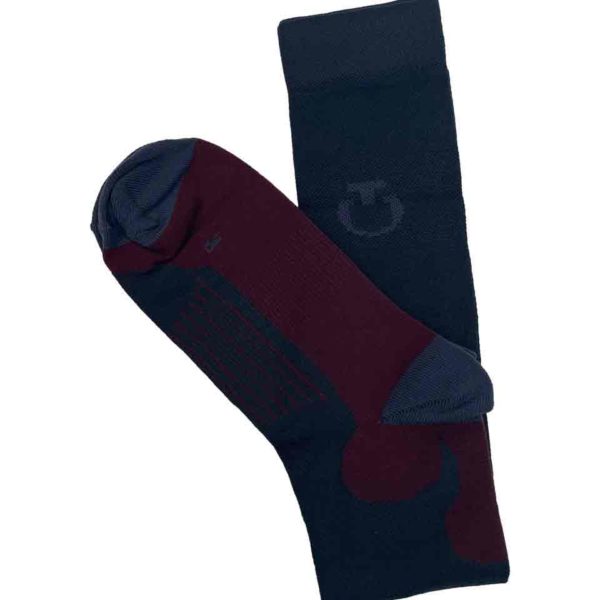 Ridstrumpa Cavalleria Toscana CT Ultimate Work Sock | Navy/grå/bordeaux