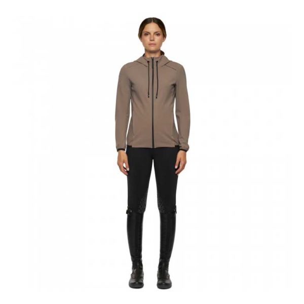 Softshell Cavalleria Toscana Perforated Jersey Insert Hooded Zip