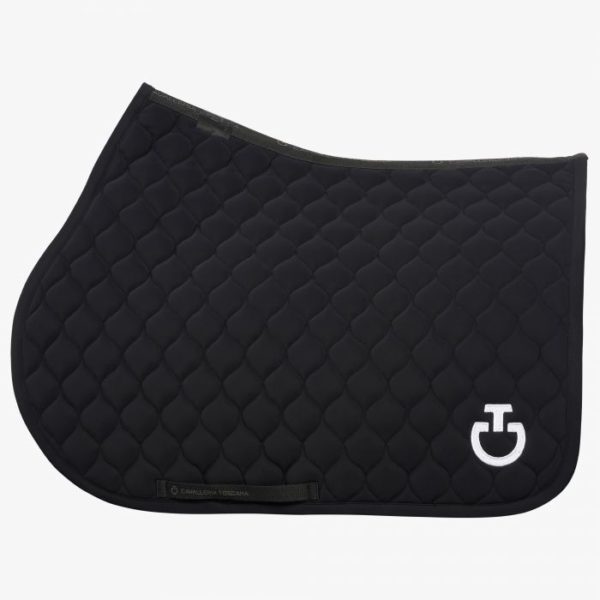 Schabrak Cavalleria Toscana Circular Quilted Jersey Jumping Saddle Pad | Svart