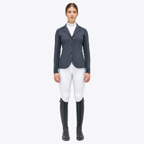 Kavaj Cavalleria Toscana Zip Riding Jacket w/Technical Knit Insets | Ljusgrå