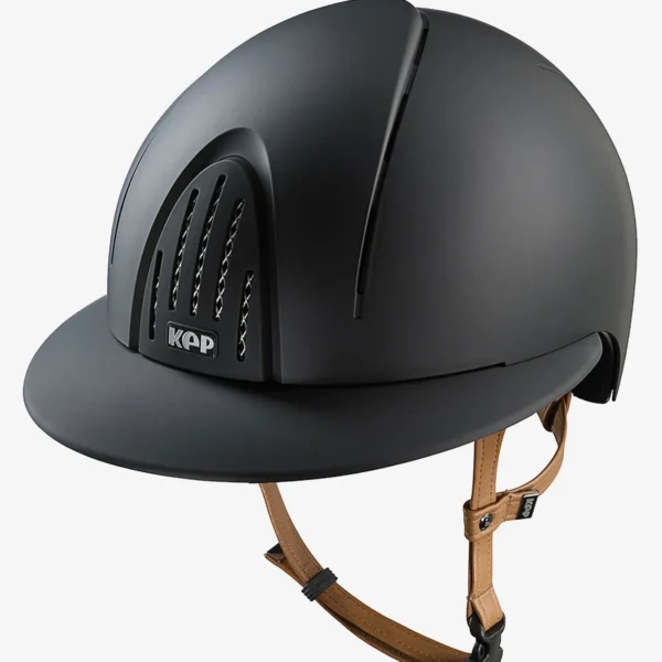 Ridhjälm KEP Italia Nova Matt Polo Beige Strap | Svart