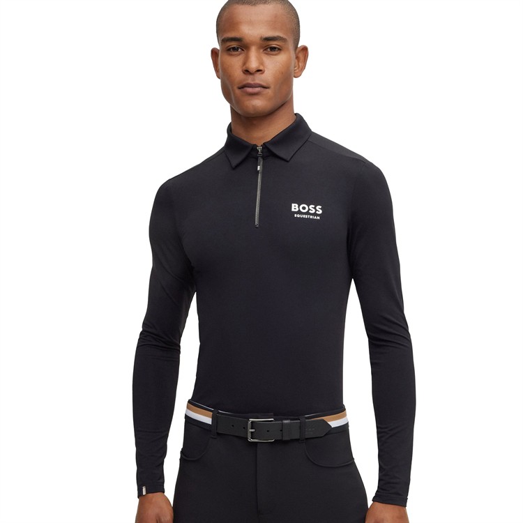 Ridtröja BOSS Equestrian Elton Signature Stripe